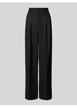 Spodnie materiałowe z szeroką nogawką i zakładkami w pasie model ‘ANNY’ ze sklepu Peek&Cloppenburg  w kategorii Spodnie damskie - zdjęcie 174562977
