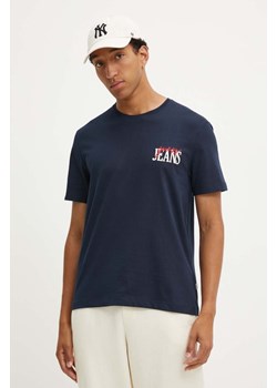 Guess Jeans t-shirt bawełniany męski kolor granatowy z nadrukiem M4YI48 K8FQ4 ze sklepu ANSWEAR.com w kategorii T-shirty męskie - zdjęcie 174567899