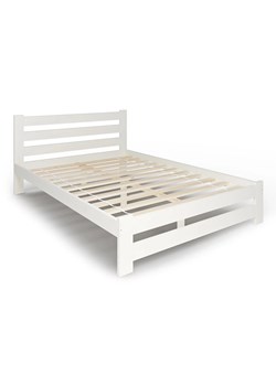 Białe sosnowe łóżko z zagłówkiem 160x200 - Lids 3X ze sklepu Edinos.pl w kategorii Łóżka i materace - zdjęcie 174569857
