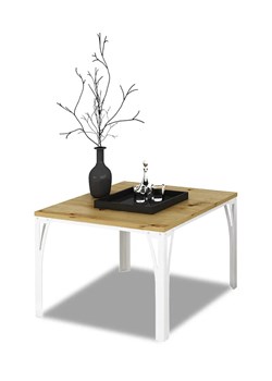 Skandynawski stolik kawowy biały + dąb artisan - Dimea 5X ze sklepu Edinos.pl w kategorii Stoliki kawowe - zdjęcie 174569976