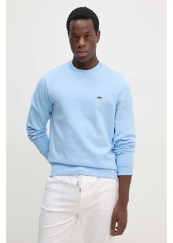 Lacoste bluza męska kolor niebieski gładka ze sklepu ANSWEAR.com w kategorii Bluzy męskie - zdjęcie 174571778