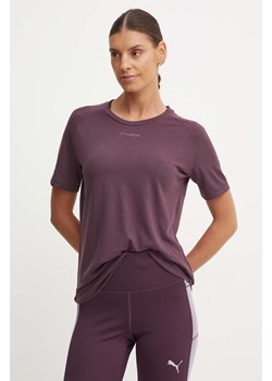 Hummel t-shirt treningowy Vanja kolor fioletowy 214243 ze sklepu ANSWEAR.com w kategorii Bluzki damskie - zdjęcie 174571816