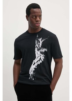 Armani Exchange t-shirt bawełniany męski kolor czarny z nadrukiem XM000043 AF10334 ze sklepu ANSWEAR.com w kategorii T-shirty męskie - zdjęcie 174572127