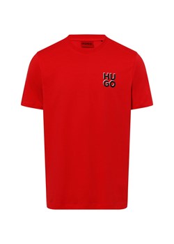 HUGO Koszulka męska - Dimoniti Mężczyźni Bawełna czerwony nadruk ze sklepu vangraaf w kategorii T-shirty męskie - zdjęcie 174572539