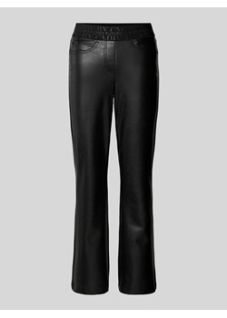 Spodnie skórzane o kroju regular fit z elastycznym pasem z logo ze sklepu Peek&Cloppenburg  w kategorii Spodnie damskie - zdjęcie 174572908