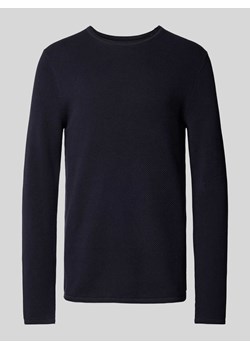 Sweter z dzianiny o kroju regular fit z fakturowanym wzorem ze sklepu Peek&Cloppenburg  w kategorii Swetry męskie - zdjęcie 174572998