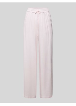 Spodnie materiałowe z wysokim stanem i fakturowanym wzorem model ‘VIVA-GULIA’ ze sklepu Peek&Cloppenburg  w kategorii Spodnie damskie - zdjęcie 174573087