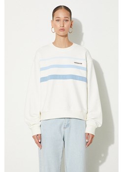 adidas Originals bluza bawełniana 80s Sewatshirt damska kolor beżowy z aplikacją JC6150 ze sklepu PRM w kategorii Bluzy damskie - zdjęcie 174574327