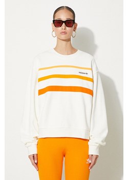 adidas Originals bluza bawełniana 80s Sewatshirt damska kolor beżowy z aplikacją JC6151 ze sklepu PRM w kategorii Bluzy damskie - zdjęcie 174574329