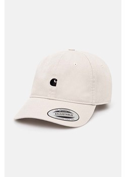 Carhartt WIP czapka z daszkiem bawełniana Madison Logo Cap kolor beżowy z aplikacją I023750.2DUXX ze sklepu PRM w kategorii Czapki z daszkiem damskie - zdjęcie 174574385