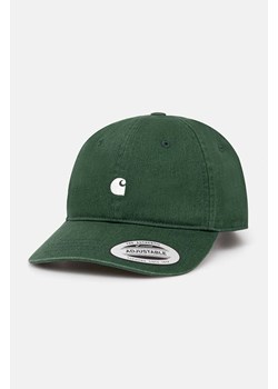 Carhartt WIP czapka z daszkiem bawełniana Madison Logo Cap kolor zielony z aplikacją I023750.2E4XX ze sklepu PRM w kategorii Czapki z daszkiem damskie - zdjęcie 174574389