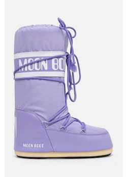 Moon Boot śniegowce MB ICON NYLON kolor fioletowy 80D1400440 E001 ze sklepu PRM w kategorii Śniegowce damskie - zdjęcie 174574447