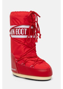 Moon Boot śniegowce MB ICON NYLON kolor czerwony 80D1400440 D001 ze sklepu PRM w kategorii Śniegowce damskie - zdjęcie 174574449