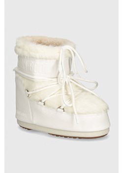 Moon Boot śniegowce MB ICON LOW FAUX FUR kolor biały 80D1409390 A002 ze sklepu PRM w kategorii Śniegowce damskie - zdjęcie 174574487