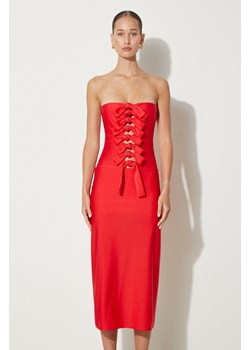 Coperni sukienka Jersey Knot Gala kolor czerwony mini dopasowana COPR110BIS545 ze sklepu PRM w kategorii Sukienki - zdjęcie 174574606