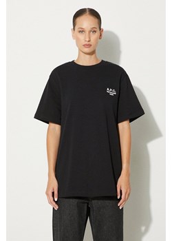A.P.C. t-shirt bawełniany standard rue madame GOTS kolor czarny z aplikacją COHBU.M26388 ze sklepu PRM w kategorii T-shirty męskie - zdjęcie 174574638