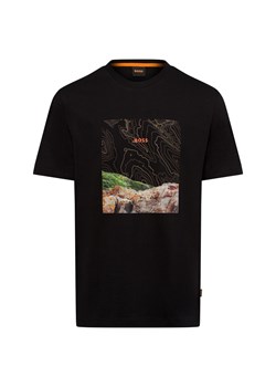 BOSS Orange Koszulka męska - Te_Forest Mężczyźni Bawełna czarny nadruk ze sklepu vangraaf w kategorii T-shirty męskie - zdjęcie 174575346