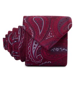 Andrew James Jedwabny krawat męski Mężczyźni bordowy wzorzysty ze sklepu vangraaf w kategorii Krawaty - zdjęcie 174575375