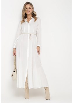 Biała Sukienka Controllable ze sklepu Born2be Odzież w kategorii Sukienki - zdjęcie 174578339