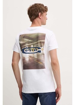 G-Star Raw t-shirt bawełniany męski kolor biały z nadrukiem D25093-C784 ze sklepu ANSWEAR.com w kategorii T-shirty męskie - zdjęcie 174579346
