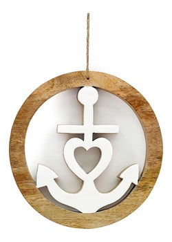 SiL Interiors Zawieszka dekoracyjna w kolorze biało-jasnobrązowym - Ø 27 cm ze sklepu Limango Polska w kategorii Dekoracje - zdjęcie 174581636