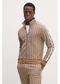 Lacoste bluza męska kolor brązowy wzorzysta ze sklepu ANSWEAR.com w kategorii Bluzy męskie - zdjęcie 174583567