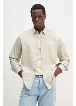 Calvin Klein Jeans koszula jeansowa męska kolor beżowy regular z kołnierzykiem klasycznym J30J326680 ze sklepu ANSWEAR.com w kategorii Koszule męskie - zdjęcie 174583667