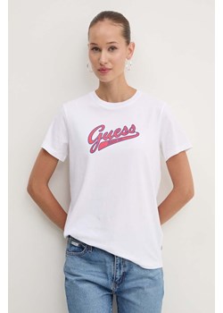 Guess Jeans t-shirt damski kolor biały W4YI13 J1314 ze sklepu ANSWEAR.com w kategorii Bluzki damskie - zdjęcie 174583958