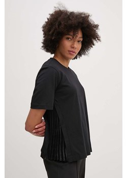 Sisley t-shirt bawełniany damski kolor czarny 3AIRL106B ze sklepu ANSWEAR.com w kategorii Bluzki damskie - zdjęcie 174583988