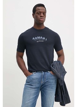 Armani Exchange t-shirt męski kolor granatowy z nadrukiem 6DZTHV ZJE6Z ze sklepu ANSWEAR.com w kategorii T-shirty męskie - zdjęcie 174583997