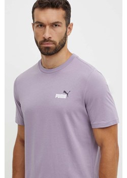 Puma t-shirt bawełniany męski kolor fioletowy melanżowy ze sklepu ANSWEAR.com w kategorii T-shirty męskie - zdjęcie 174584147