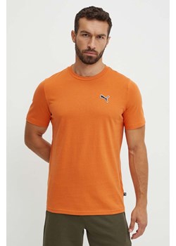 Puma t-shirt bawełniany BETTER ESSENTIALS męski kolor pomarańczowy gładki 675977 ze sklepu ANSWEAR.com w kategorii T-shirty męskie - zdjęcie 174584157