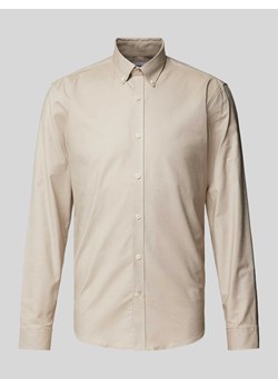 Koszula casualowa o kroju slim fit z kołnierzykiem typu button down model ‘Oxford’ ze sklepu Peek&Cloppenburg  w kategorii Koszule męskie - zdjęcie 174584885