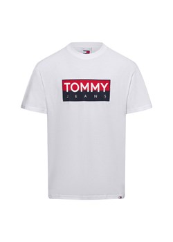 Tommy Jeans Koszulka męska Mężczyźni Bawełna biały jednolity ze sklepu vangraaf w kategorii T-shirty męskie - zdjęcie 174585736