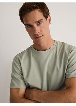 Reserved - T-shirt regular z dodatkiem lyocellu i konopi - jasnozielony ze sklepu Reserved w kategorii T-shirty męskie - zdjęcie 174586497