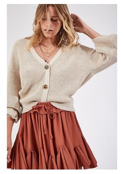 Happiness Istanbul Kardigan w kolorze kremowym ze sklepu Limango Polska w kategorii Swetry damskie - zdjęcie 174589489