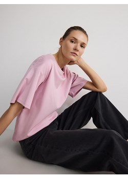 Reserved - T-shirt oversize - pastelowy róż ze sklepu Reserved w kategorii Bluzki damskie - zdjęcie 174590129