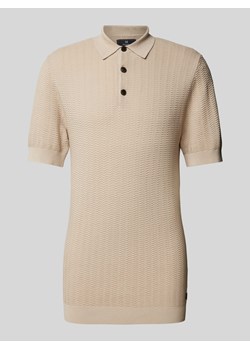 Koszulka polo o kroju slim fit z fakturowanym wzorem ze sklepu Peek&Cloppenburg  w kategorii T-shirty męskie - zdjęcie 174594235