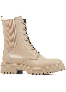 Geox Skórzane botki "Iridea" w kolorze beżowym ze sklepu Limango Polska w kategorii Workery damskie - zdjęcie 174595398