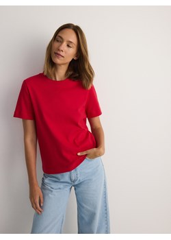 Reserved - T-shirt z merceryzowanej bawełny - czerwony ze sklepu Reserved w kategorii Bluzki damskie - zdjęcie 174597809