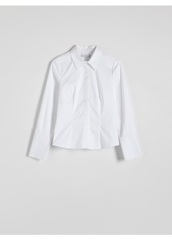 Reserved - Koszula z bawełną - biały ze sklepu Reserved w kategorii Bluzki damskie - zdjęcie 174597969