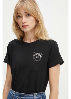 Pinko t-shirt damski kolor czarny 103320 A24E ze sklepu ANSWEAR.com w kategorii Bluzki damskie - zdjęcie 174598928