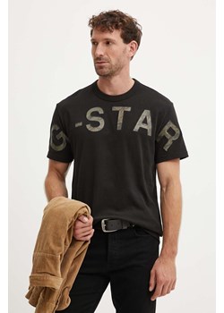 G-Star Raw t-shirt bawełniany męski kolor czarny z aplikacją D25533-C336 ze sklepu ANSWEAR.com w kategorii T-shirty męskie - zdjęcie 174598986