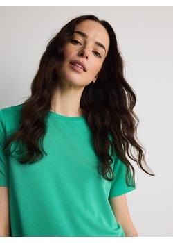 Reserved - T-shirt regular z modalu - zielony ze sklepu Reserved w kategorii Bluzki damskie - zdjęcie 174600956