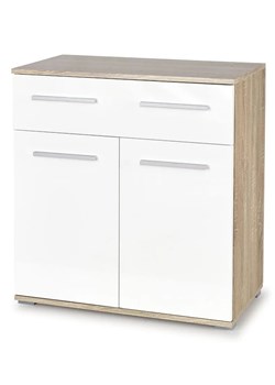 Komoda do salonu Kaloe C6 - biała + dąb sonoma ze sklepu Edinos.pl w kategorii Komody - zdjęcie 174602039