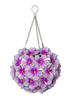 STAR Trading Solarna dekoracyjna zawieszka LED &quot;Hortensia&quot; w kolorze fioletowym - Ø 16 cm ze sklepu Limango Polska w kategorii Oświetlenie ogrodowe - zdjęcie 174603846