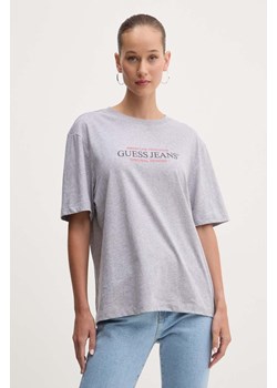 Guess Jeans t-shirt bawełniany damski kolor szary W4YI08 K8HM0 ze sklepu ANSWEAR.com w kategorii Bluzki damskie - zdjęcie 174604396