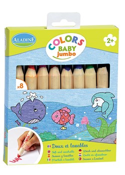 Aladine Kredki (8 szt.) "Jumbo" - 2+ ze sklepu Limango Polska w kategorii Zabawki - zdjęcie 174607185