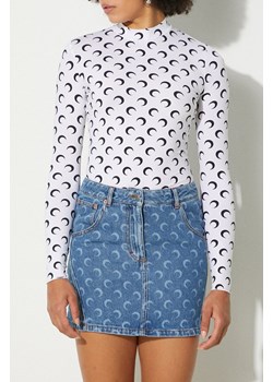 Marine Serre spódnica jeansowa Moon Laser Denim Mini Skirt kolor niebieski mini prosta WSK057A ze sklepu PRM w kategorii Spódnice - zdjęcie 174608136