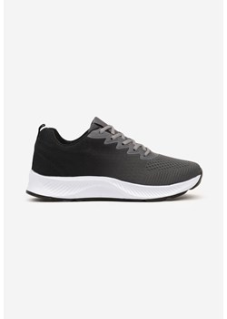 Szaro-Czarne Sznurowane Buty Sportowe na Grubej Podeszwie z Efektem Ombre Nolilena ze sklepu born2be.pl w kategorii Buty sportowe męskie - zdjęcie 174609045